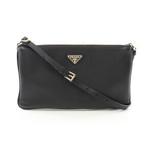 Prada Soft Grain calf leather shoulder bag black